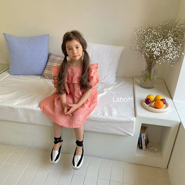 LABOM - Korean Children Fashion - #Kfashion4kids - Square Frill Mini One-piece - 9