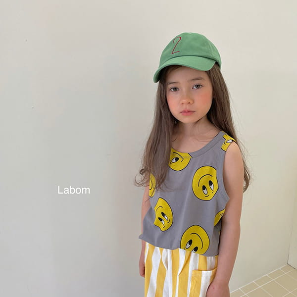 LABOM - Korean Children Fashion - #Kfashion4kids - Smile Sleeveless Tee