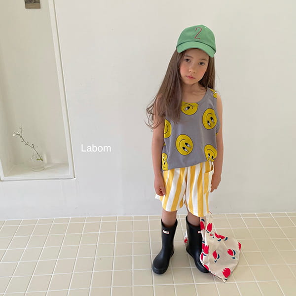 LABOM - Korean Children Fashion - #Kfashion4kids - Smile Sleeveless Tee - 3