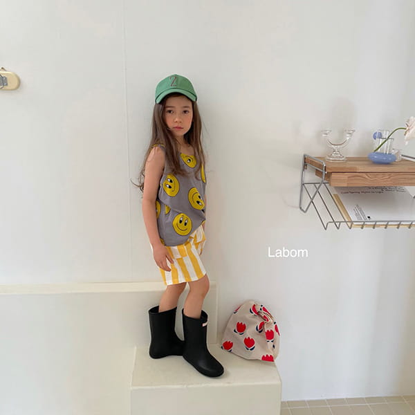 LABOM - Korean Children Fashion - #Kfashion4kids - Smile Sleeveless Tee - 5