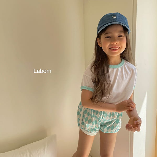 LABOM - Korean Children Fashion - #Kfashion4kids - Check Top Bottom Set