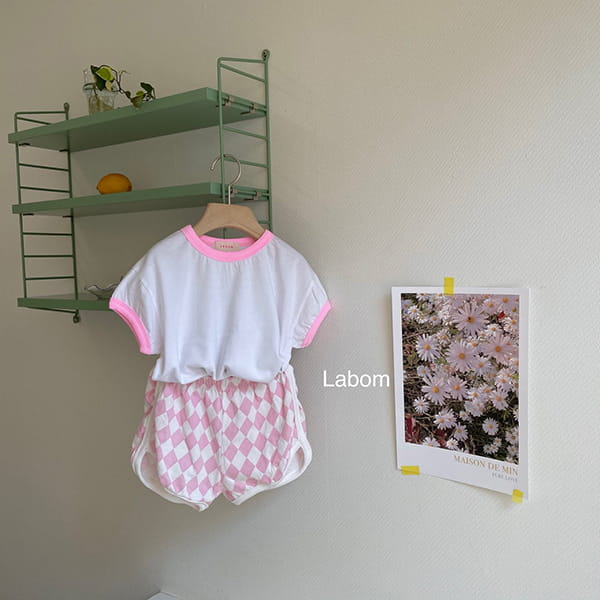 LABOM - Korean Children Fashion - #Kfashion4kids - Check Top Bottom Set - 12