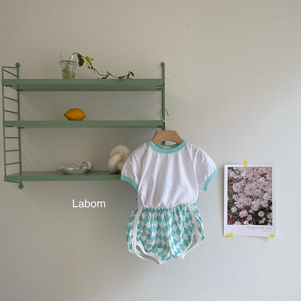 LABOM - Korean Children Fashion - #Kfashion4kids - Check Top Bottom Set - 3