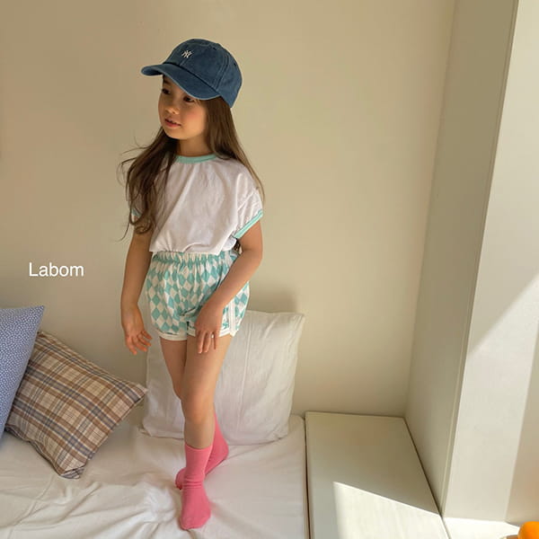LABOM - Korean Children Fashion - #Kfashion4kids - Check Top Bottom Set - 5