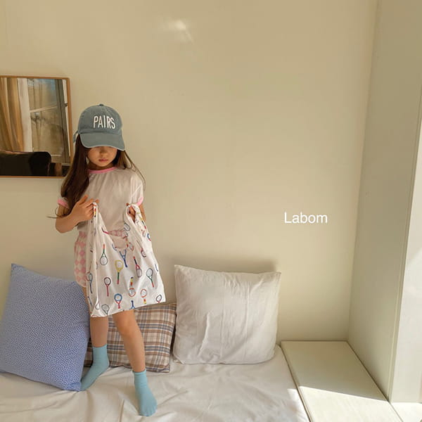 LABOM - Korean Children Fashion - #Kfashion4kids - Check Top Bottom Set - 8