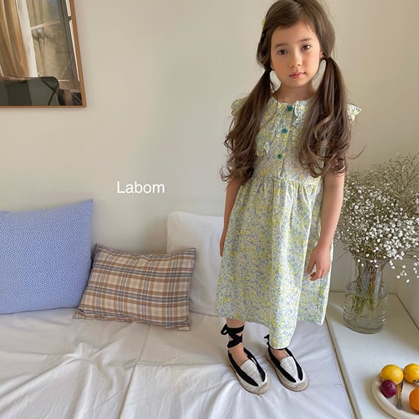 LABOM - Korean Children Fashion - #Kfashion4kids - Rose Big Collar One-piece - 3