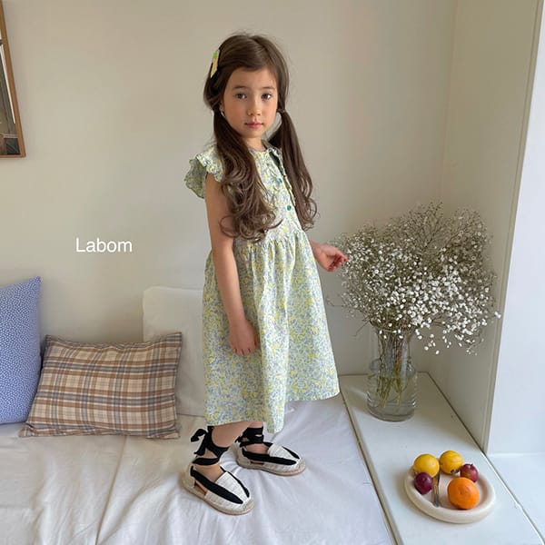 LABOM - Korean Children Fashion - #Kfashion4kids - Rose Big Collar One-piece - 4
