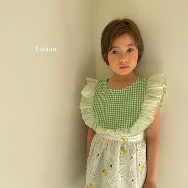 LABOM - Korean Children Fashion - #Kfashion4kids - Check Frill Sleeveless One-piece