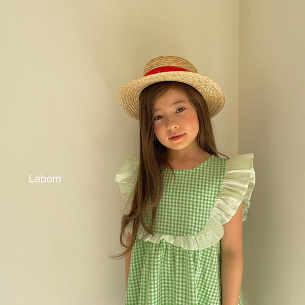 LABOM - Korean Children Fashion - #Kfashion4kids - Check Frill Sleeveless One-piece - 9