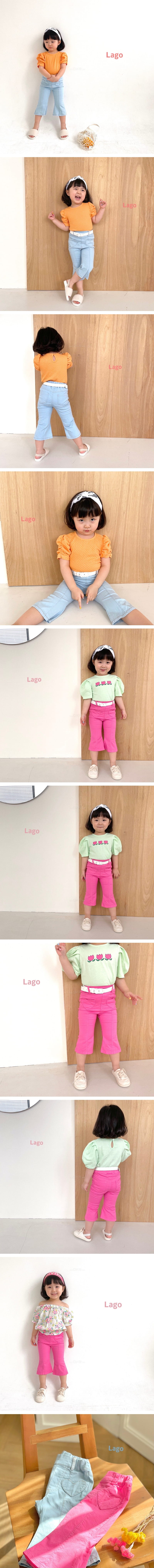 LAGO - Korean Children Fashion - #Kfashion4kids - Heart Capri Pants