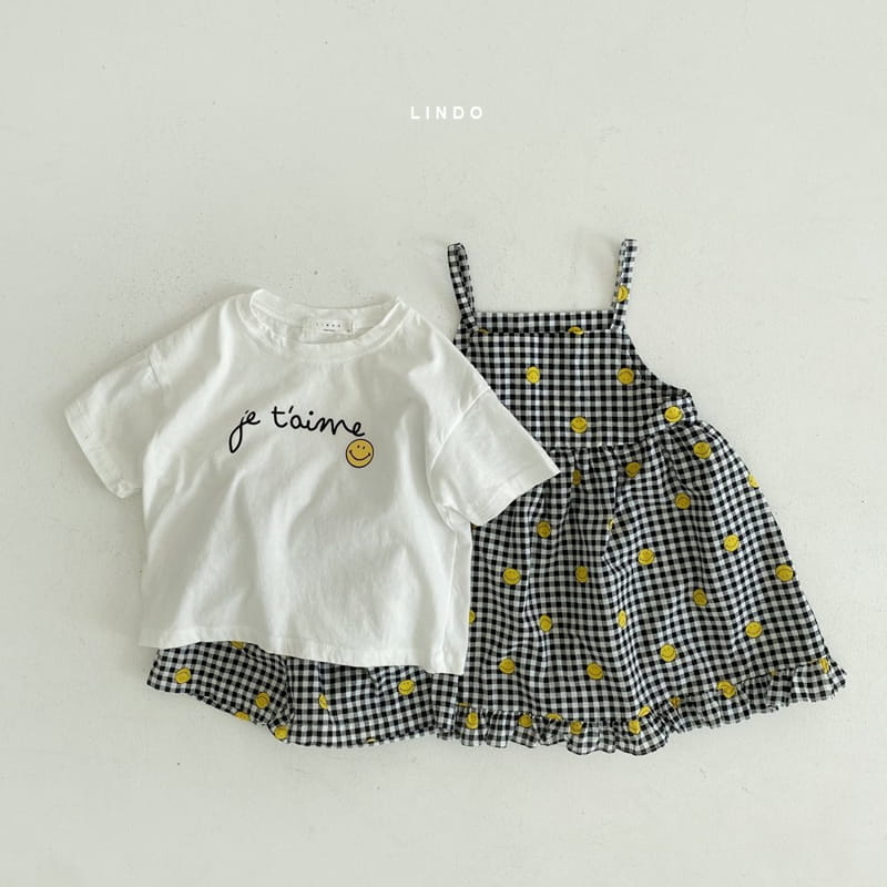 LINDO - Korean Children Fashion - #Kfashion4kids - Smile Top Bottom Set - 2