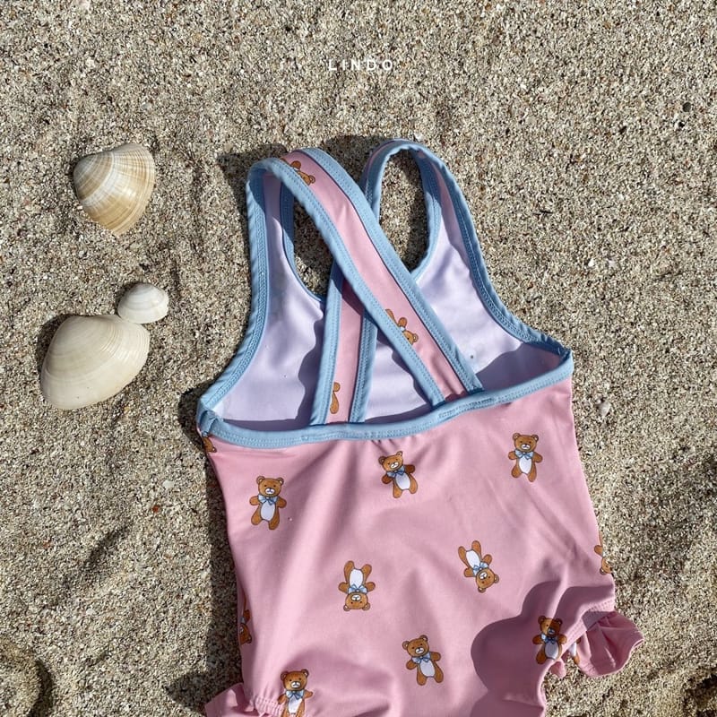 LINDO - Korean Children Fashion - #Kfashion4kids - Don't Worry Bear Swimwear with hat - 5