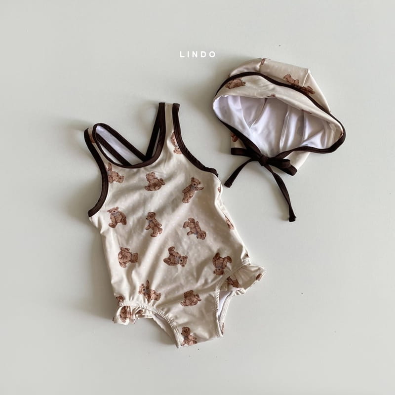LINDO - Korean Children Fashion - #Kfashion4kids - Don't Worry Bear Swimwear with hat - 7