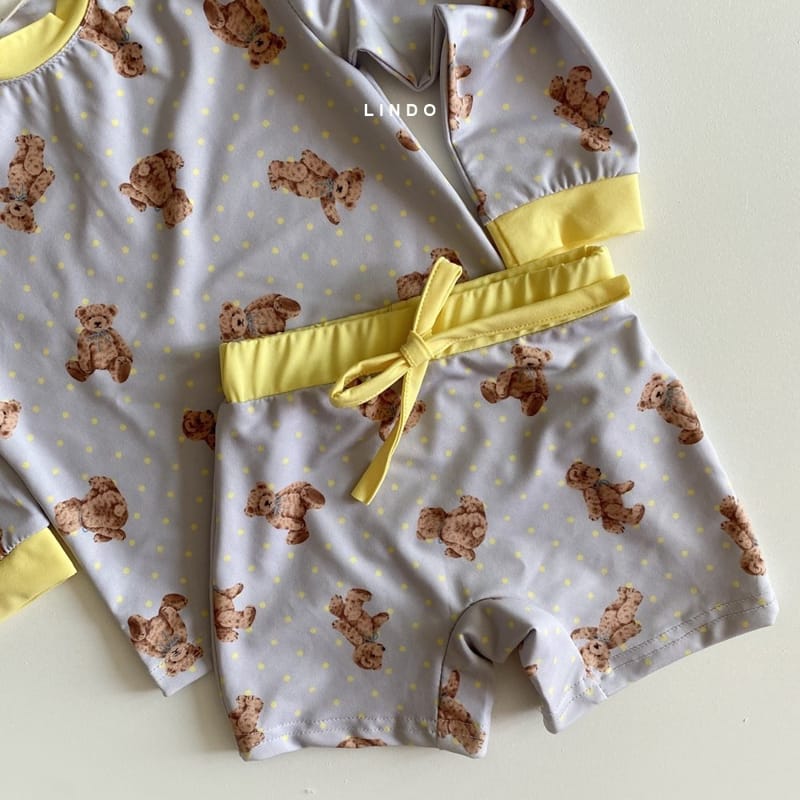 LINDO - Korean Children Fashion - #Kfashion4kids - Don't Worry Bear Rashguard with hat - 7