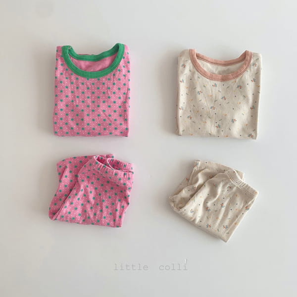 LITTLE COLLI - Korean Children Fashion - #Kfashion4kids - Apple Rip Top Bottom Set - 2