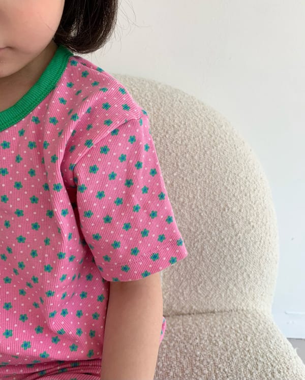 LITTLE COLLI - Korean Children Fashion - #Kfashion4kids - Apple Rip Top Bottom Set - 5