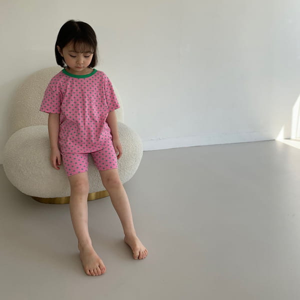 LITTLE COLLI - Korean Children Fashion - #Kfashion4kids - Apple Rip Top Bottom Set - 7