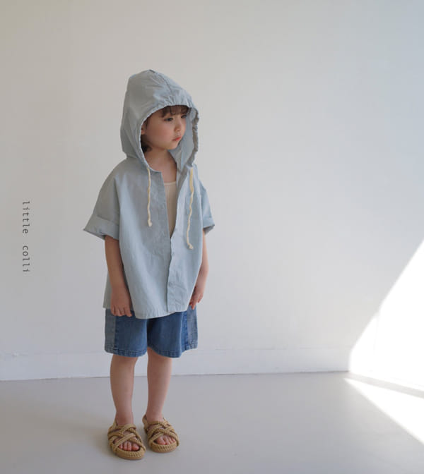 LITTLE COLLI - Korean Children Fashion - #Kfashion4kids - Line Denim Shorts - 4