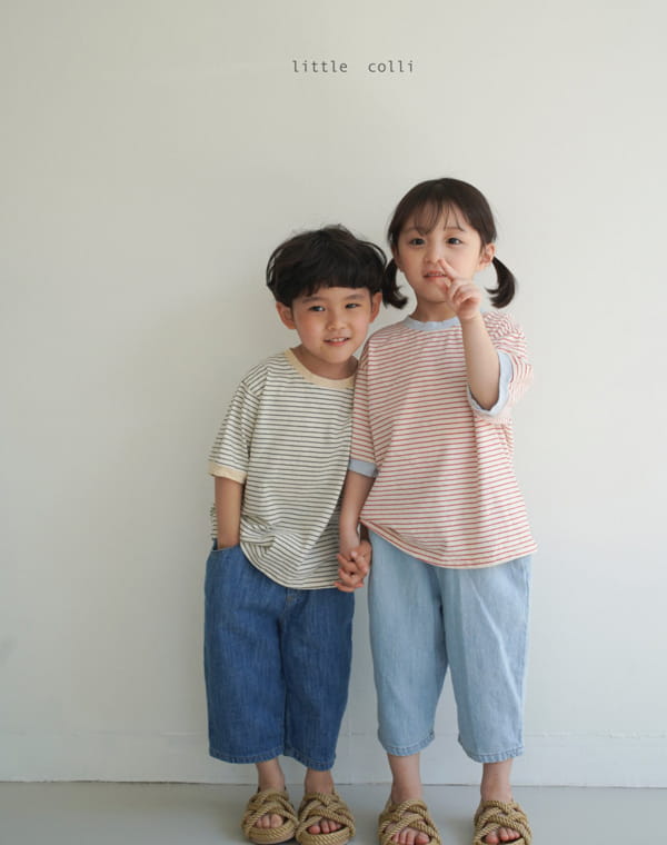LITTLE COLLI - Korean Children Fashion - #Kfashion4kids - Color Stipes Tee - 3