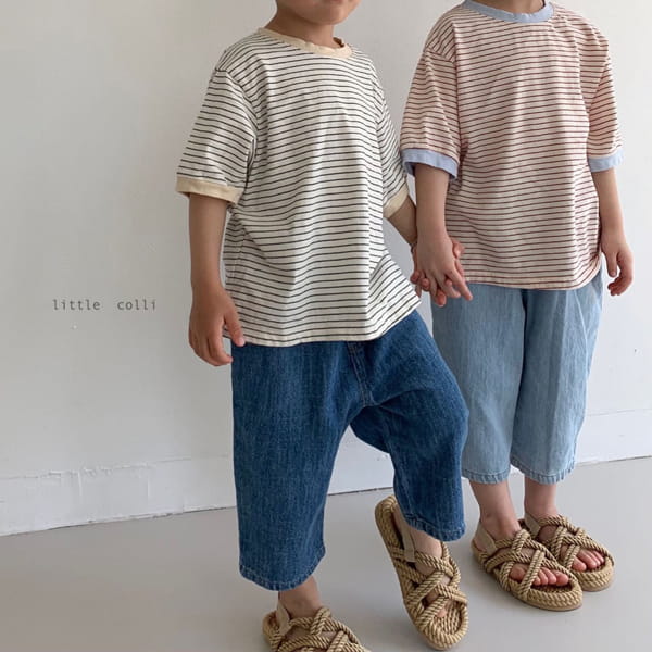 LITTLE COLLI - Korean Children Fashion - #Kfashion4kids - Color Stipes Tee - 4