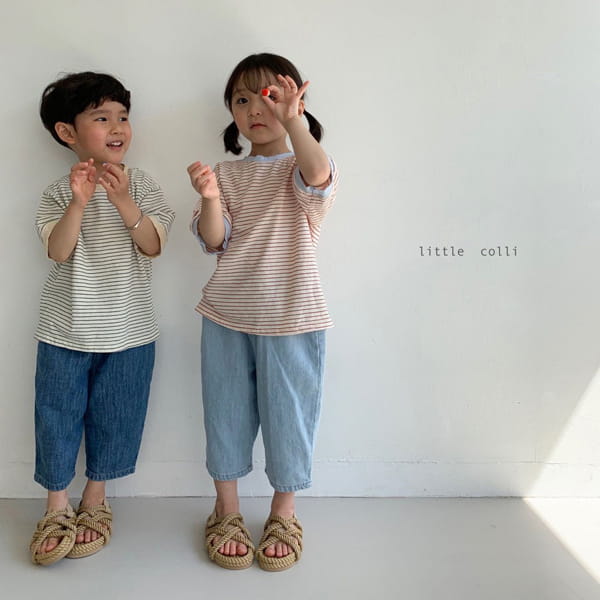 LITTLE COLLI - Korean Children Fashion - #Kfashion4kids - Color Stipes Tee - 6