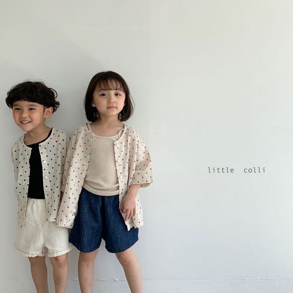 LITTLE COLLI - Korean Children Fashion - #Kfashion4kids - Linen Dot Shirt - 5