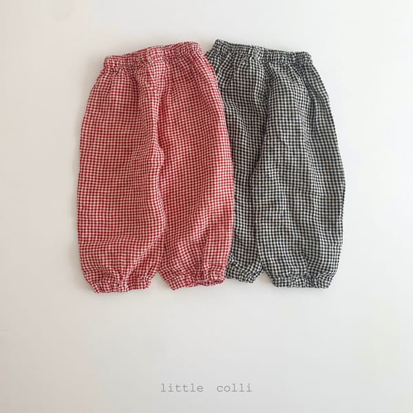 LITTLE COLLI - Korean Children Fashion - #Kfashion4kids - Linen Check Pants - 10