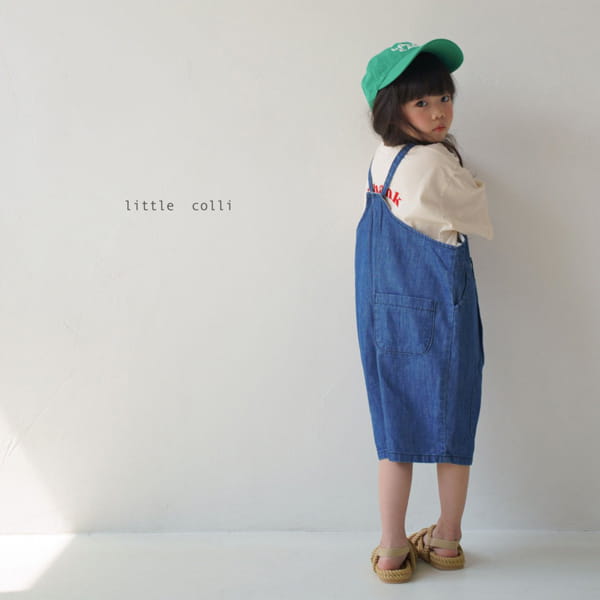 LITTLE COLLI - Korean Children Fashion - #Kfashion4kids - Bbang Dduck Denim Dungarees - 2