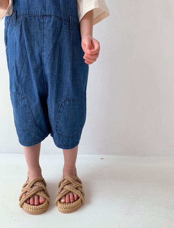LITTLE COLLI - Korean Children Fashion - #Kfashion4kids - Bbang Dduck Denim Dungarees - 4