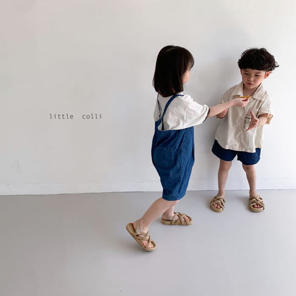LITTLE COLLI - Korean Children Fashion - #Kfashion4kids - Bbang Dduck Denim Dungarees - 7