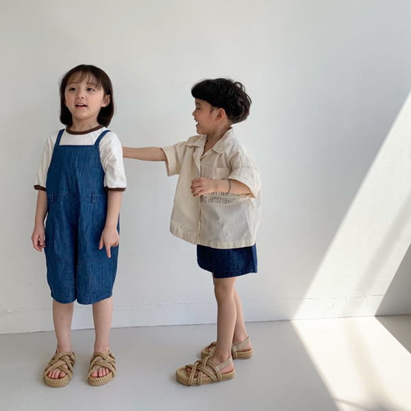 LITTLE COLLI - Korean Children Fashion - #Kfashion4kids - Bbang Dduck Denim Dungarees - 8