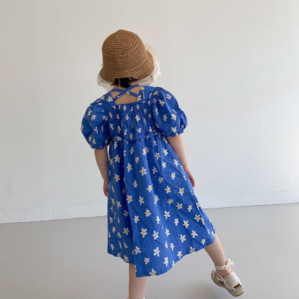 LITTLE COLLI - Korean Children Fashion - #Kfashion4kids - Lilly Flower One-piece - 3