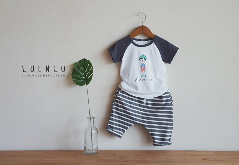 LUENCO - Korean Children Fashion - #Kfashion4kids - Stripes Capri Baggy Pants - 8