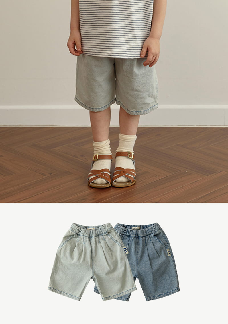 MAMANOTA - Korean Children Fashion - #Kfashion4kids - Flor Denim Shorts