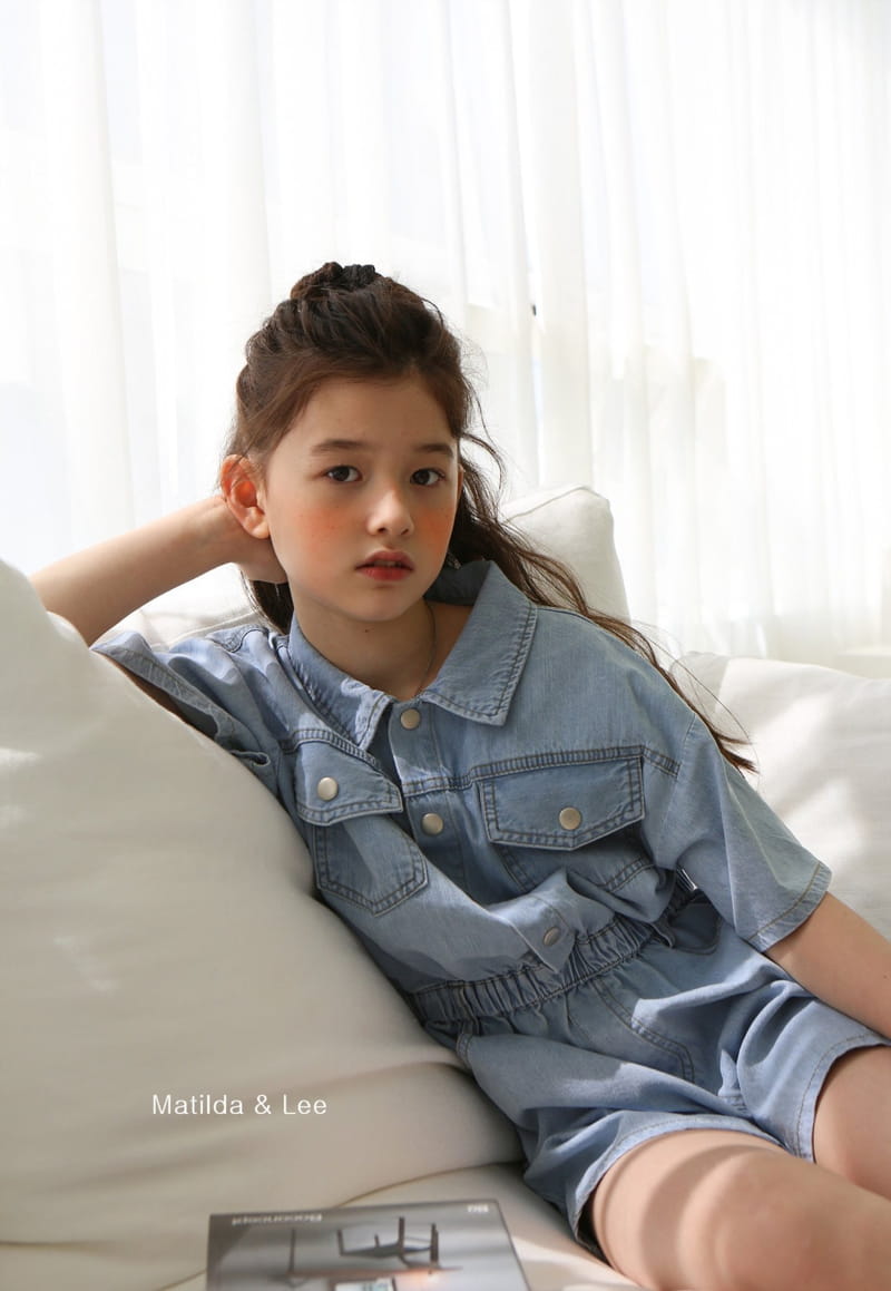 MATILDA & LEE - Korean Children Fashion - #Kfashion4kids - Denim Jumpsuit - 3