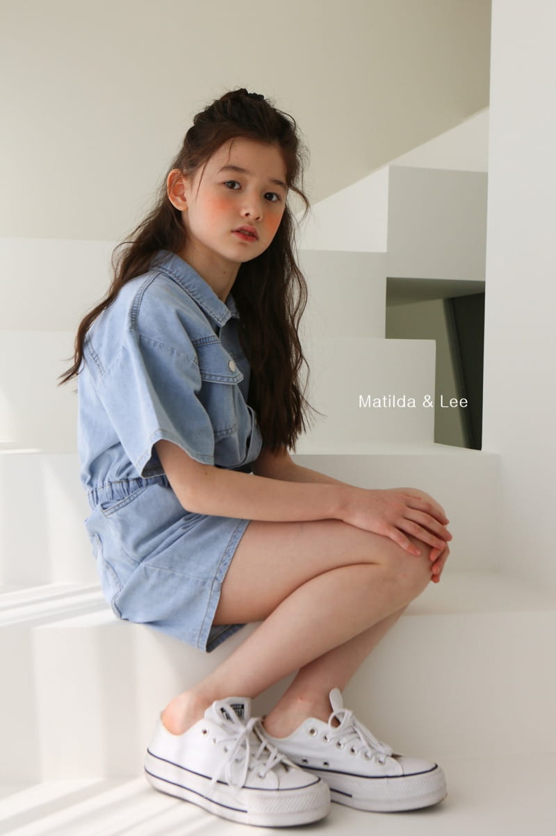 MATILDA & LEE - Korean Children Fashion - #Kfashion4kids - Denim Jumpsuit - 4