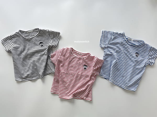 MELON SWITCH - Korean Children Fashion - #Kfashion4kids - Marine Bear Stripes Tee - 2
