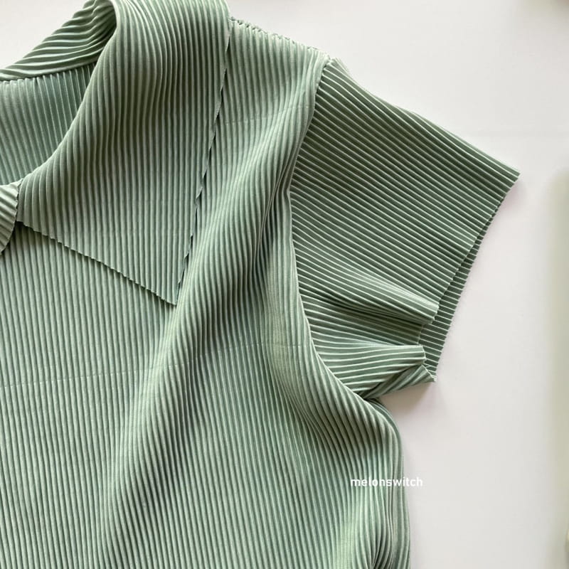 MELON SWITCH - Korean Children Fashion - #Kfashion4kids - Pleats Collar Tee - 4