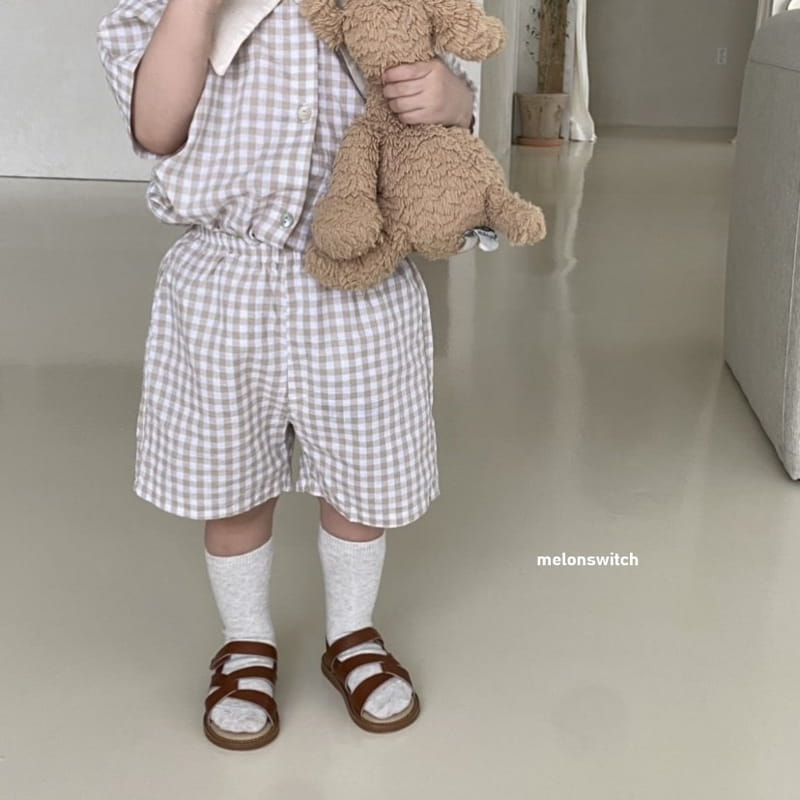 MELON SWITCH - Korean Children Fashion - #Kfashion4kids - Check Sailor Top Bottom Set - 3