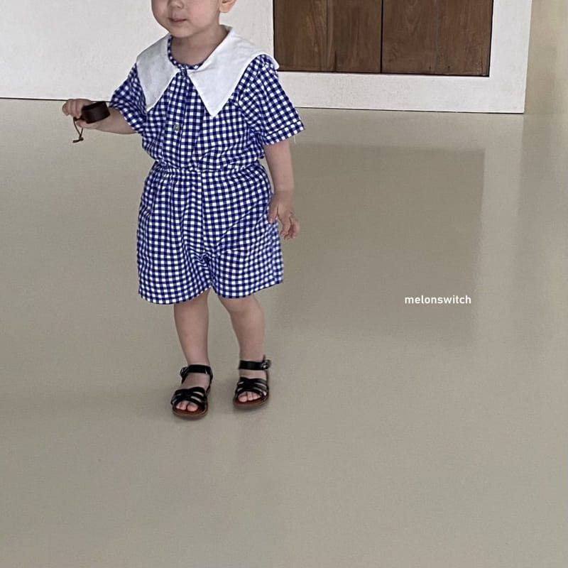 MELON SWITCH - Korean Children Fashion - #Kfashion4kids - Check Sailor Top Bottom Set - 5