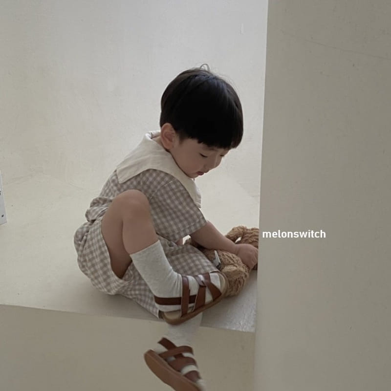 MELON SWITCH - Korean Children Fashion - #Kfashion4kids - Check Sailor Top Bottom Set - 7
