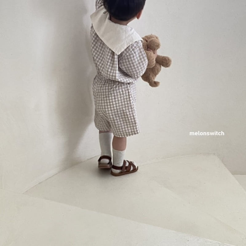 MELON SWITCH - Korean Children Fashion - #Kfashion4kids - Check Sailor Top Bottom Set - 9