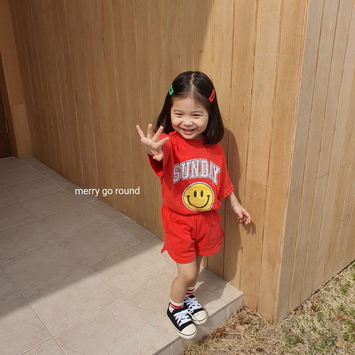 MERRY GO ROUND - Korean Children Fashion - #Kfashion4kids - Sunday Smile Top Bottom set