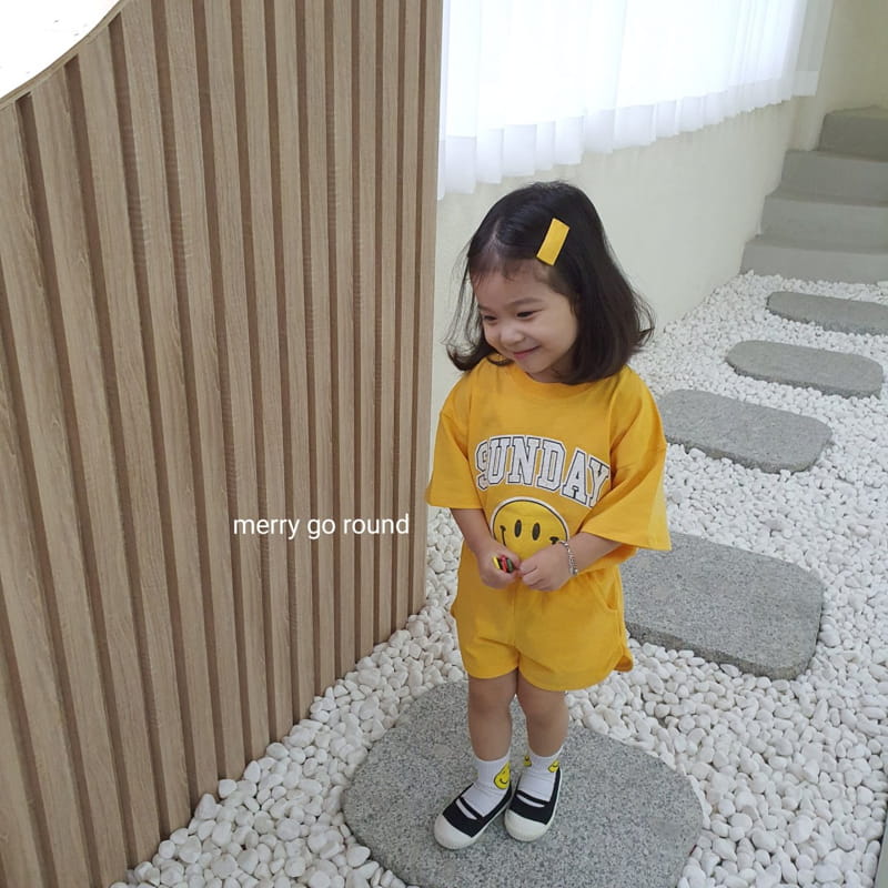 MERRY GO ROUND - Korean Children Fashion - #Kfashion4kids - Sunday Smile Top Bottom set - 10