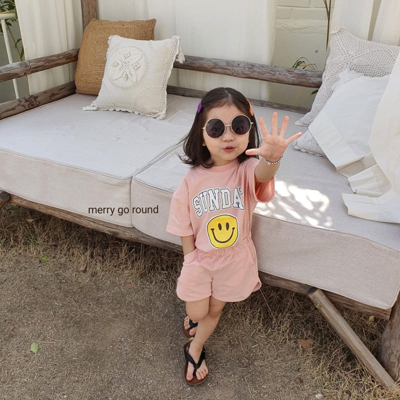 MERRY GO ROUND - Korean Children Fashion - #Kfashion4kids - Sunday Smile Top Bottom set - 12