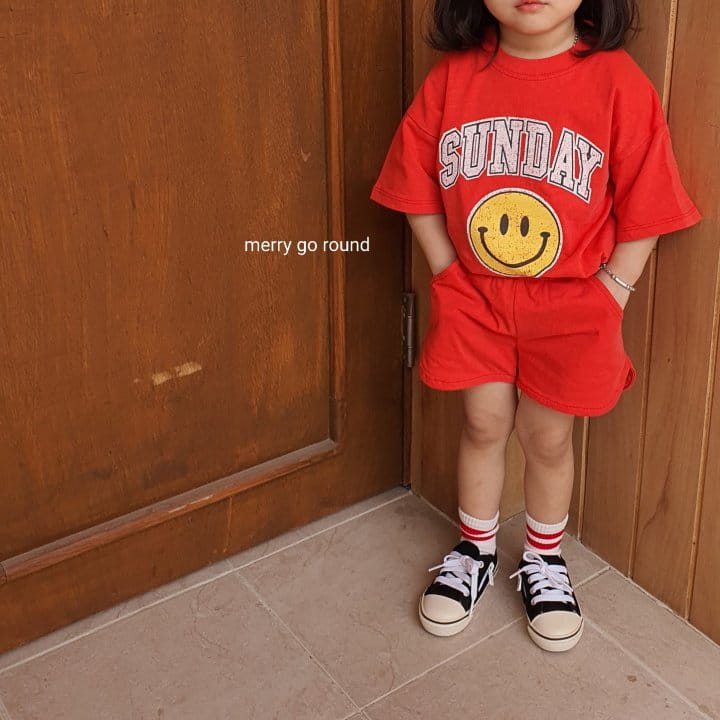 MERRY GO ROUND - Korean Children Fashion - #Kfashion4kids - Sunday Smile Top Bottom set - 2