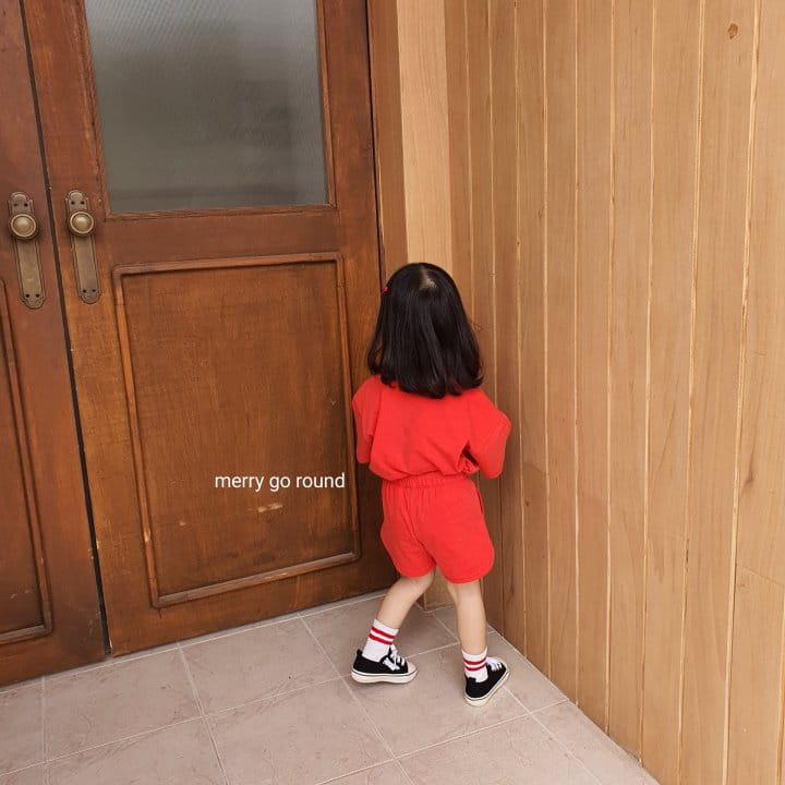 MERRY GO ROUND - Korean Children Fashion - #Kfashion4kids - Sunday Smile Top Bottom set - 3