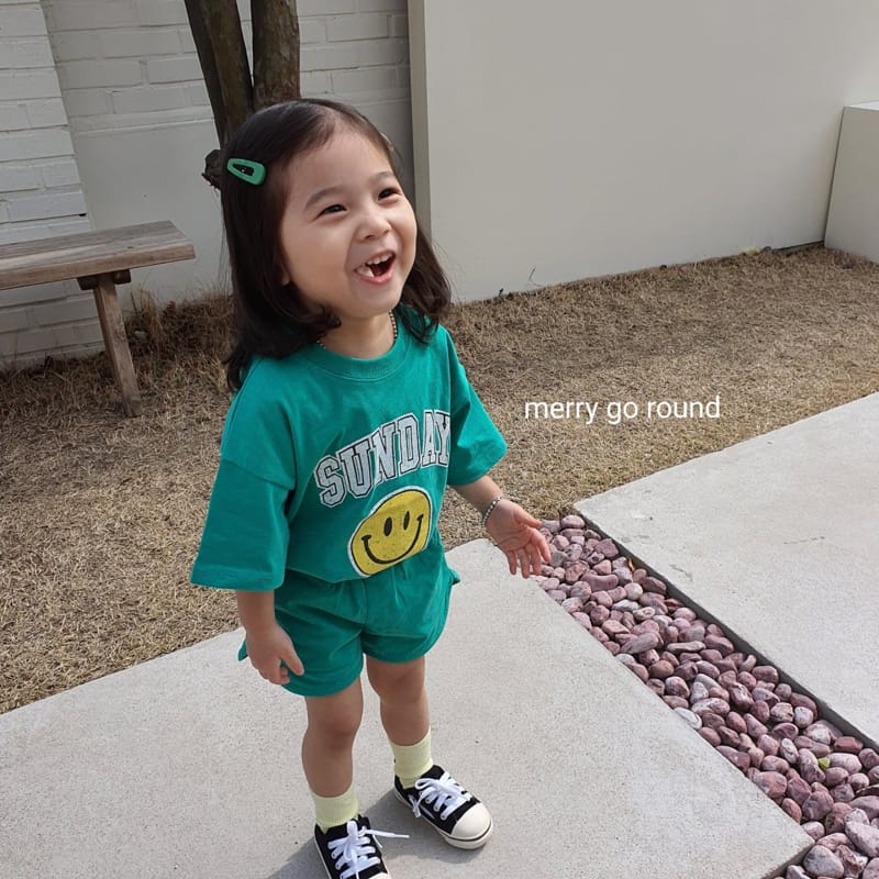 MERRY GO ROUND - Korean Children Fashion - #Kfashion4kids - Sunday Smile Top Bottom set - 4