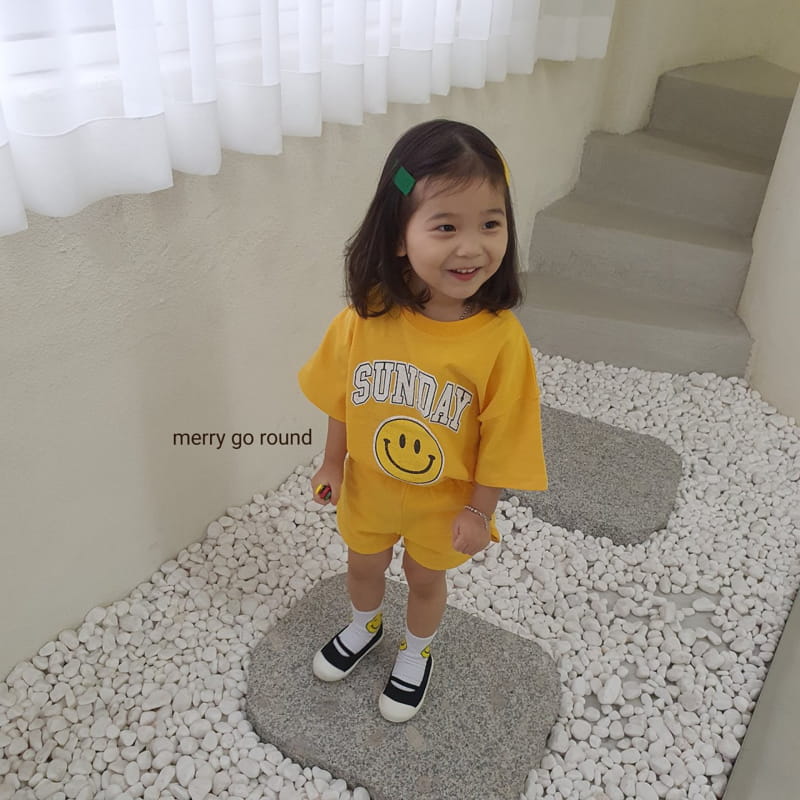 MERRY GO ROUND - Korean Children Fashion - #Kfashion4kids - Sunday Smile Top Bottom set - 8