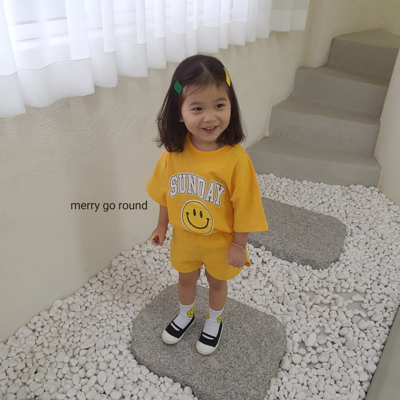 MERRY GO ROUND - Korean Children Fashion - #Kfashion4kids - Sunday Smile Top Bottom set - 9